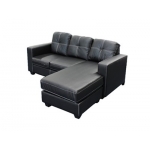 Hotdeal 3seat Lshape sofa- Black